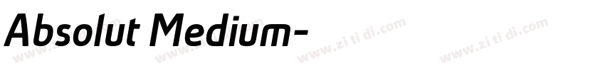 Absolut Medium字体转换